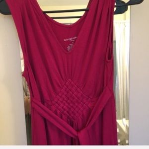 NEW magenta maxi dress with tie. Size S maternity